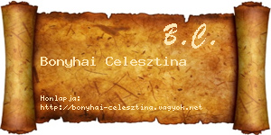 Bonyhai Celesztina névjegykártya
