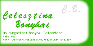 celesztina bonyhai business card
